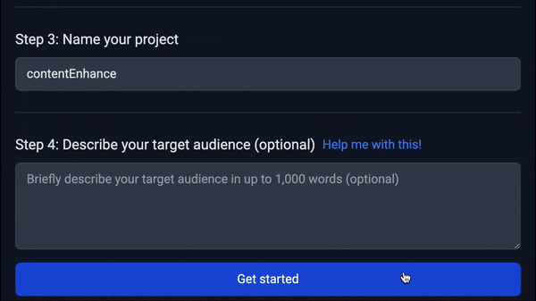 Audience briefing with AI support